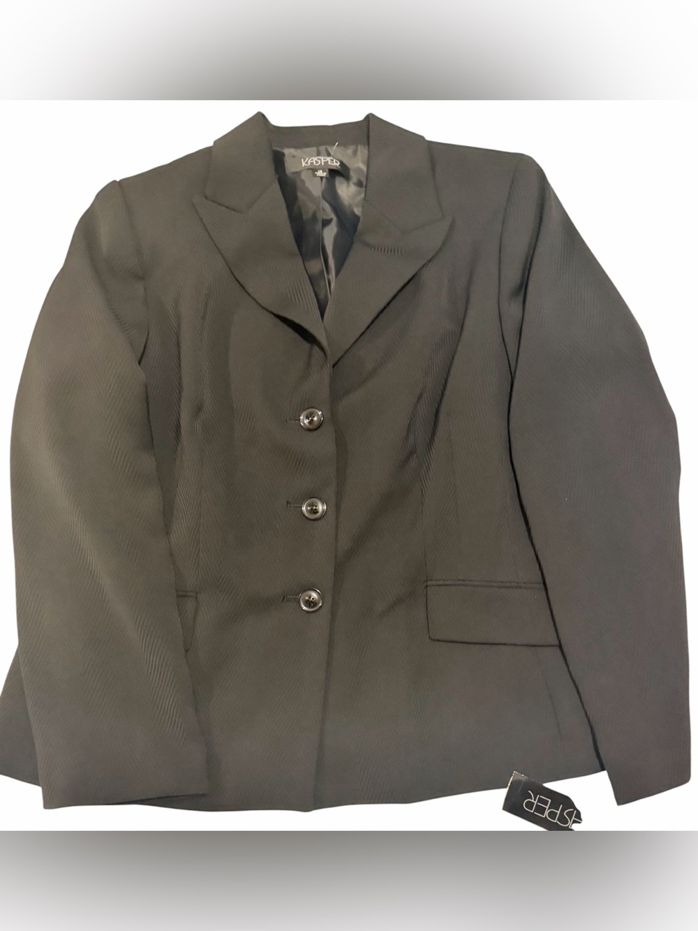 Kasper Black Tailored Women's Blazer with Notch Lapel